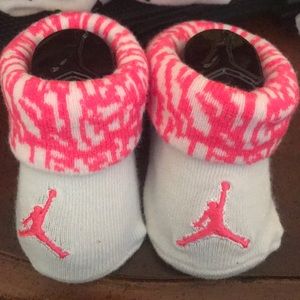 Nike Air Jordan booties/socks for baby girls